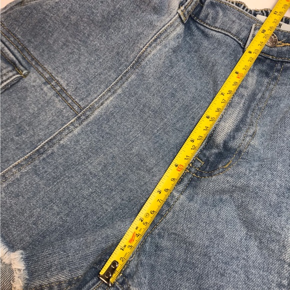 Madden NYC Denim Blue Cut-Off Elastic Waist Cargo Short Shorts Size S - Picture 11 of 14